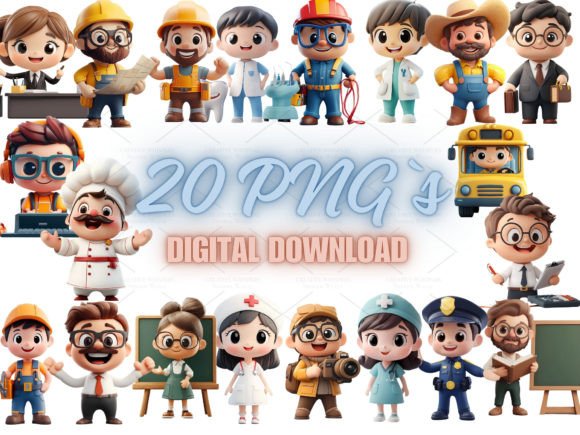 3d Job Worker Cartoon, PNG 9S-11: A Creative Resource for Modern Crafters