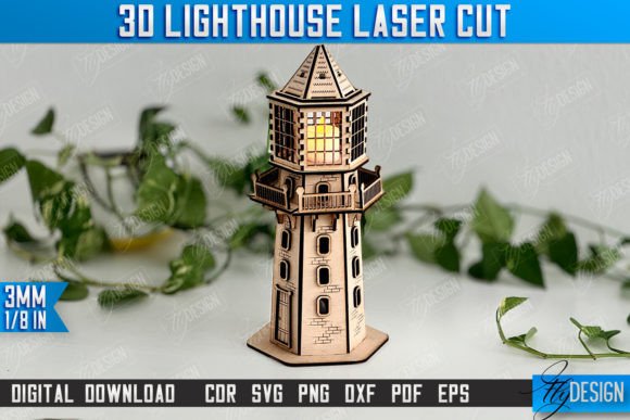 3D Lighthouse Tower Model CNC File: A Practical Guide for Laser Cutting