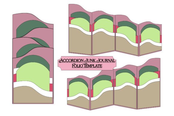 Accordion Junk Journal Folio Template