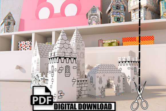 Coloring Paper Castle Model: A Creative Blueprint for Young Architects