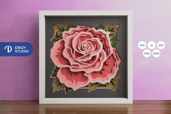 Crafting Depth and Emotion with a Rose Petals 3D Shadow Box