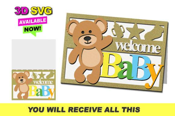 Crafting the Perfect New Born Welcome Baby Card with Digital Precision