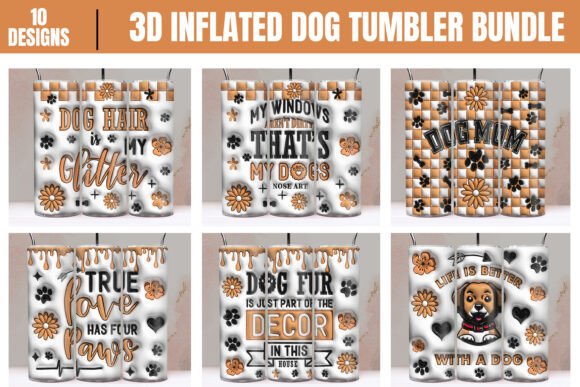 Elevating Sublimation Projects with the 3D Inflated Dog Tumbler Bundle