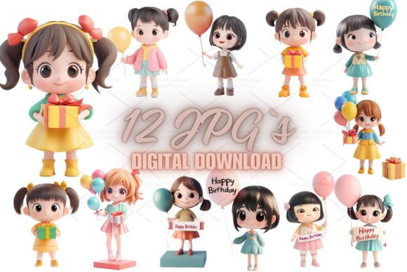 Evaluating the 12 Cute 3D Girls for Birthday JPG Bundle