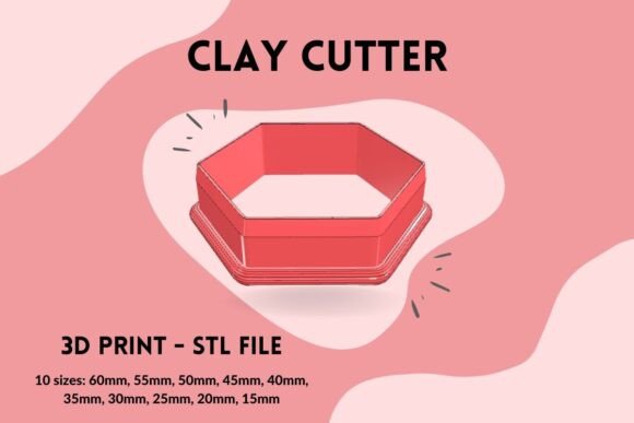 Hexagon Shape Clay Cutter 3d Print STL: Precision Tools for Modern Makers