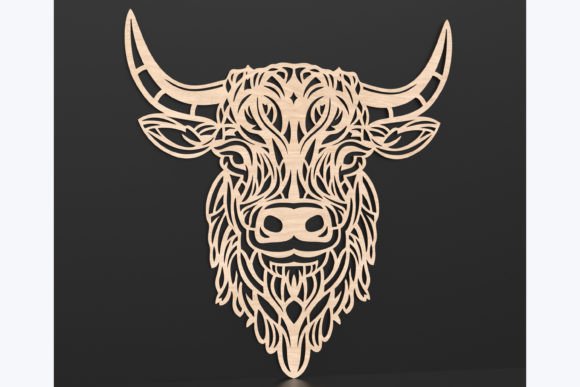 Laser Cut Highland Cow SVG Files