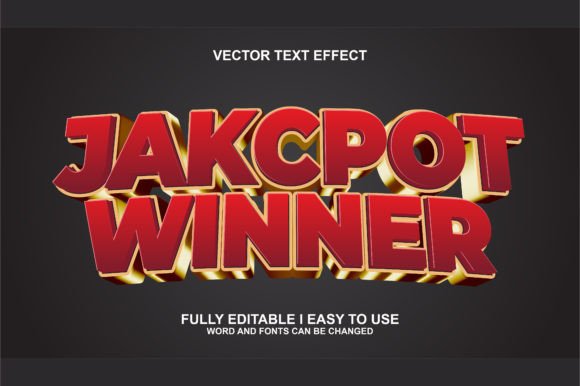 Mastering Visual Impact with the 3D Editable Jackpot Text Effect Vector