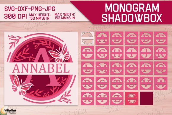 Shadow Box Alphabet Paper Cut Bundle