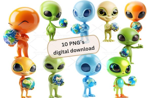 Unlocking Creativity with High-Resolution Alien Earth 3d Clipart
